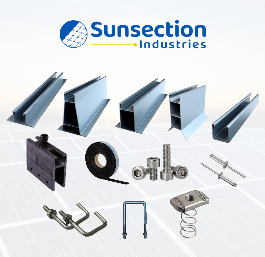 Solar Panel Short Rails 60 MM - Sunsection Industries