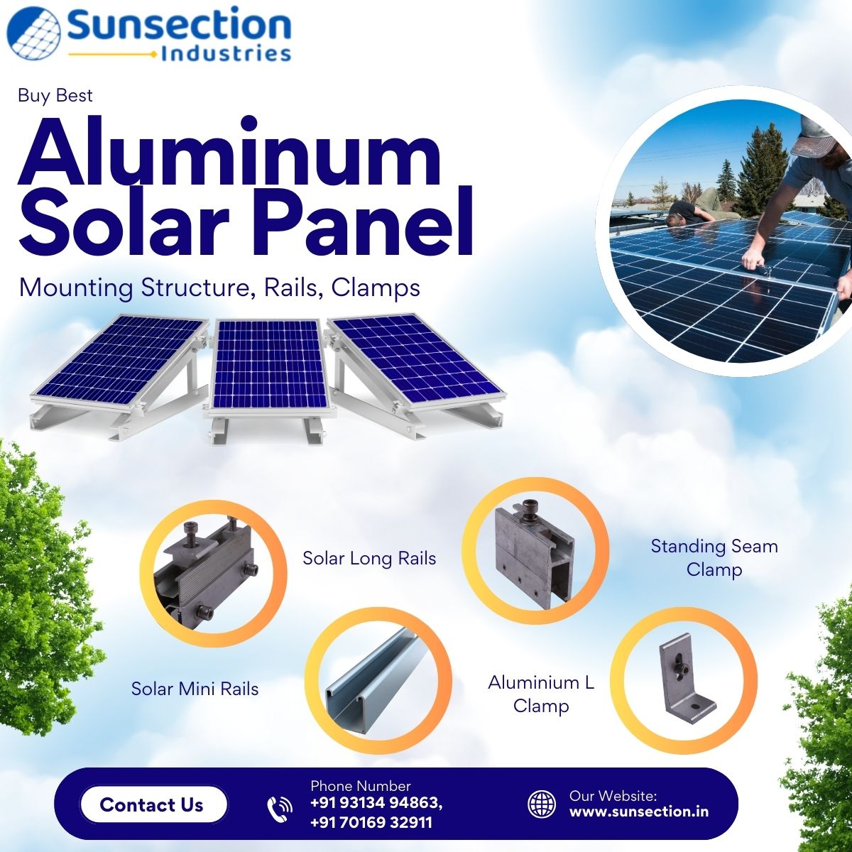 Best Aluminum Solar Panel Mounting Structure for Roofs India